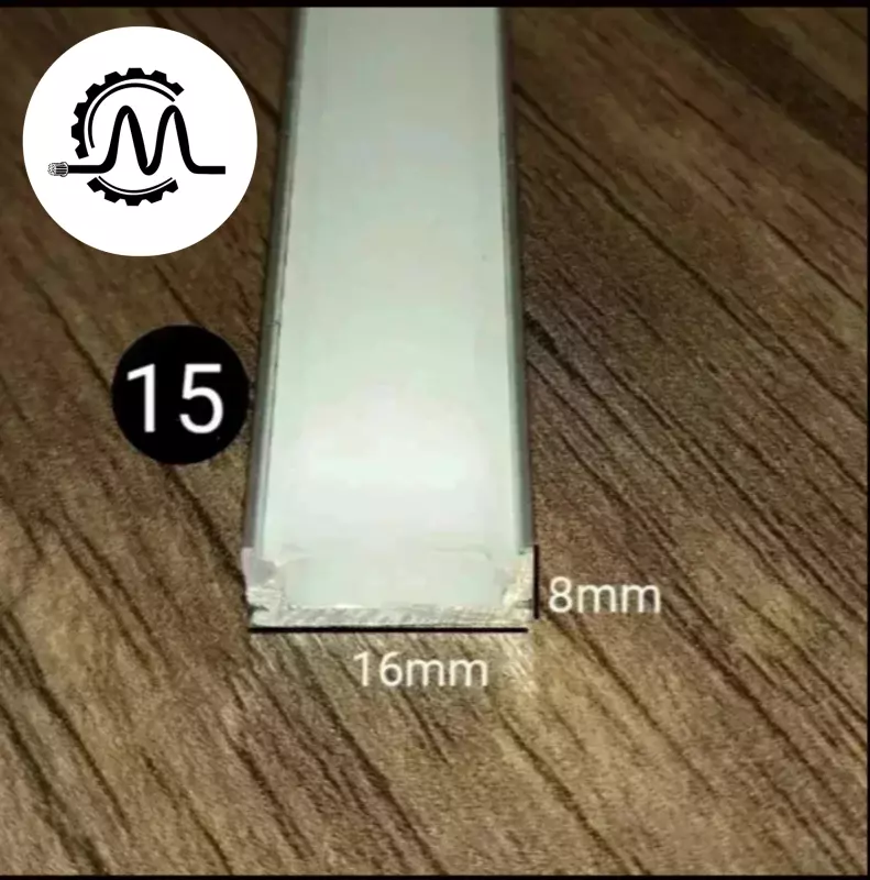 قاب چراغ خطی کد ۱۵ مناسب دکور و ام دی اف رویه ۱۶ میل ارتفاع ۸ میل