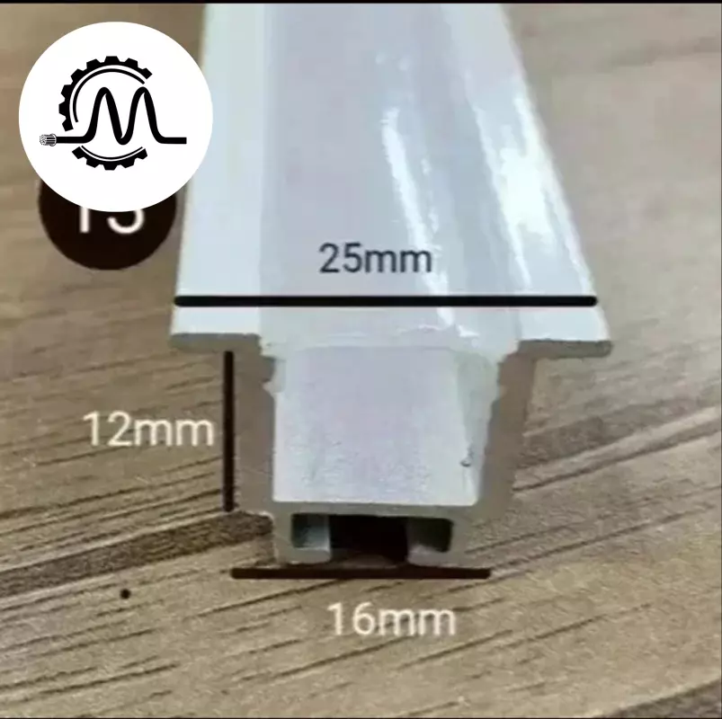 قاب چراغ لاینی کد ۱۳ توکار لبه دار رویه ۲۵ میل برش ۱۶ میل